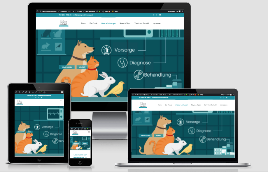 Tierarzt Webseite: Referenz für iDIA Marketing - Webseiten Grabow