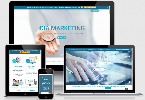 Screenshot idia Marketing Webseite