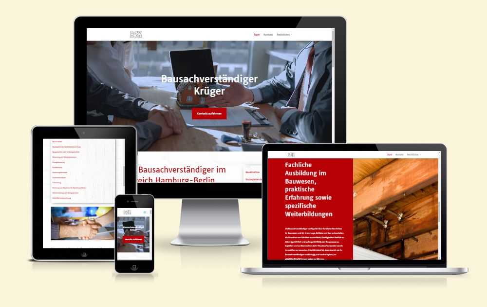 Referenz Bausachverständiger Krüger - Webdesign by iDIA Marketing